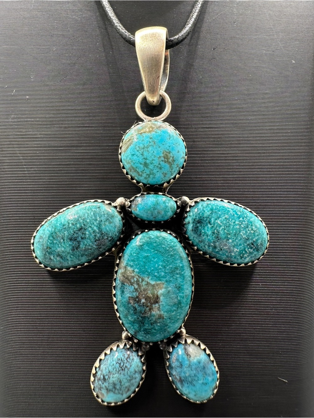 OOAK Turquoise Sterling Silver 925 Necklace Pendant Handmade Baymax
